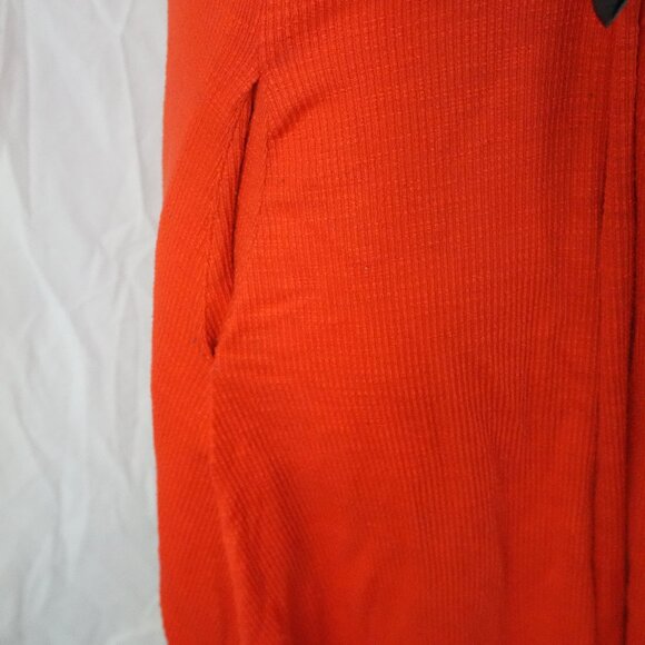 Ribbed Retro Vibe Orange Torrid Size 1 Short Sleeve Dress with Pockets - Picture 4 of 7